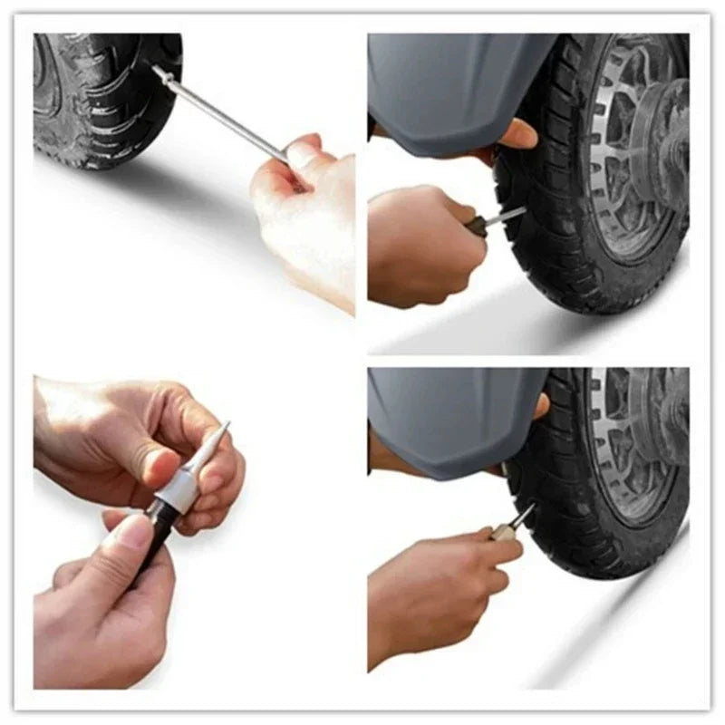 Car & Motorcycle Tire Repair Plugger Kit