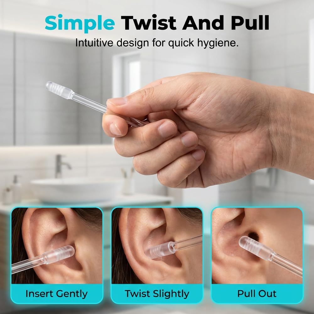 🥳2026 HOT SALE🥳💞50K+ SOLD!🧏‍♂️🌿 50% OFF! Reusable Earwax Remover – Soft adhesive tip, no cotton mess. Simple & gentle for seniors. Keep ears clean & comfortable. 🤲💚