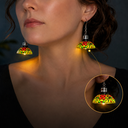 Handmade Vintage Light-Up Chandelier Earrings