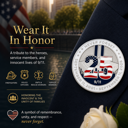 25th Anniversary "All Locations" Remembrance Pin (2001–2026)