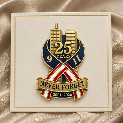 9/11 Never Forget 25th Anniversary Commemorative Lapel Pin