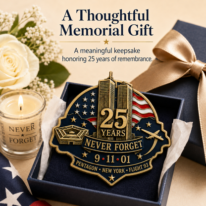 🕯️ 9/11 "New York • Pentagon • Flight 93" 25th Anniversary Remembrance Pin