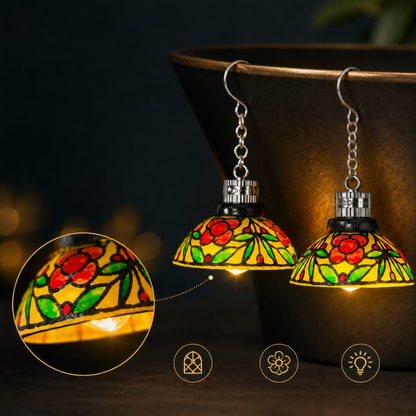 Handmade Vintage Light-Up Chandelier Earrings