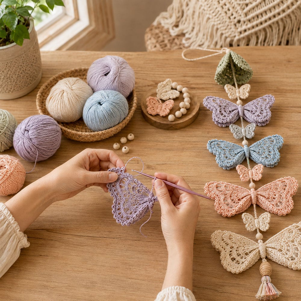 Butterfly Garden Cascade DIY Crochet Kit