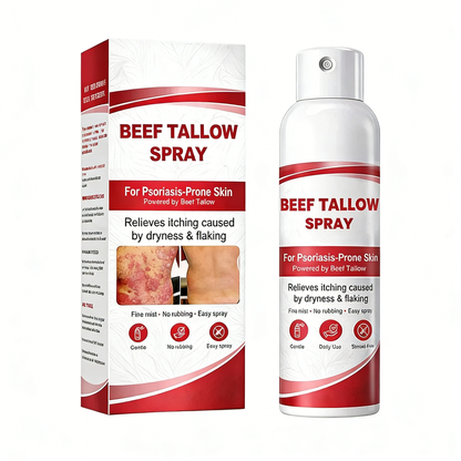 Beef Tallow Spray — The No-Rub Relief for Psoriasis-Prone Skin✨